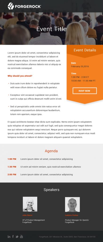 Forgerock Marketo Email Template